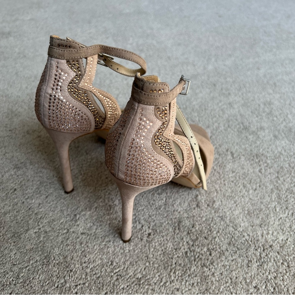 Jessica Simpson Tan High-Heeled Sandals
